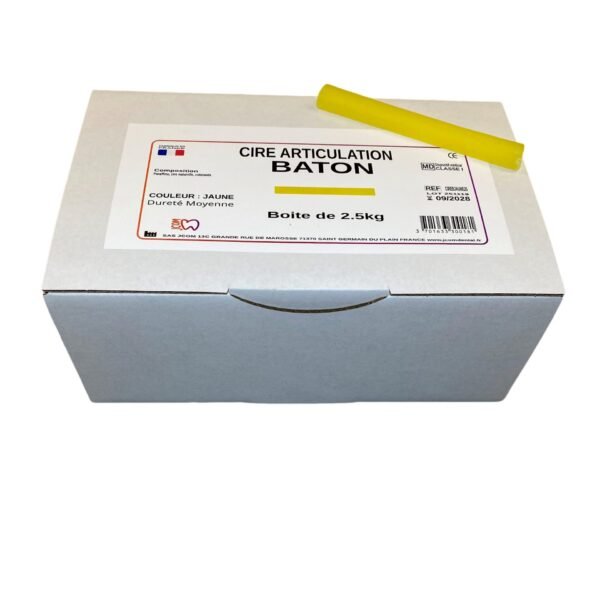 Yellow Wax Sticks – 2.5 kg Box by JCOM Dental