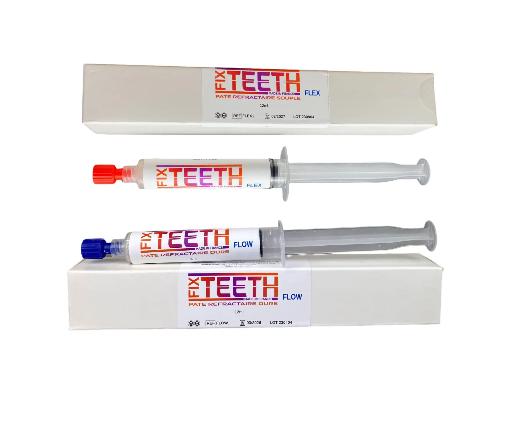 FIX TEETH flexible and hard refractory ceramic support pastes