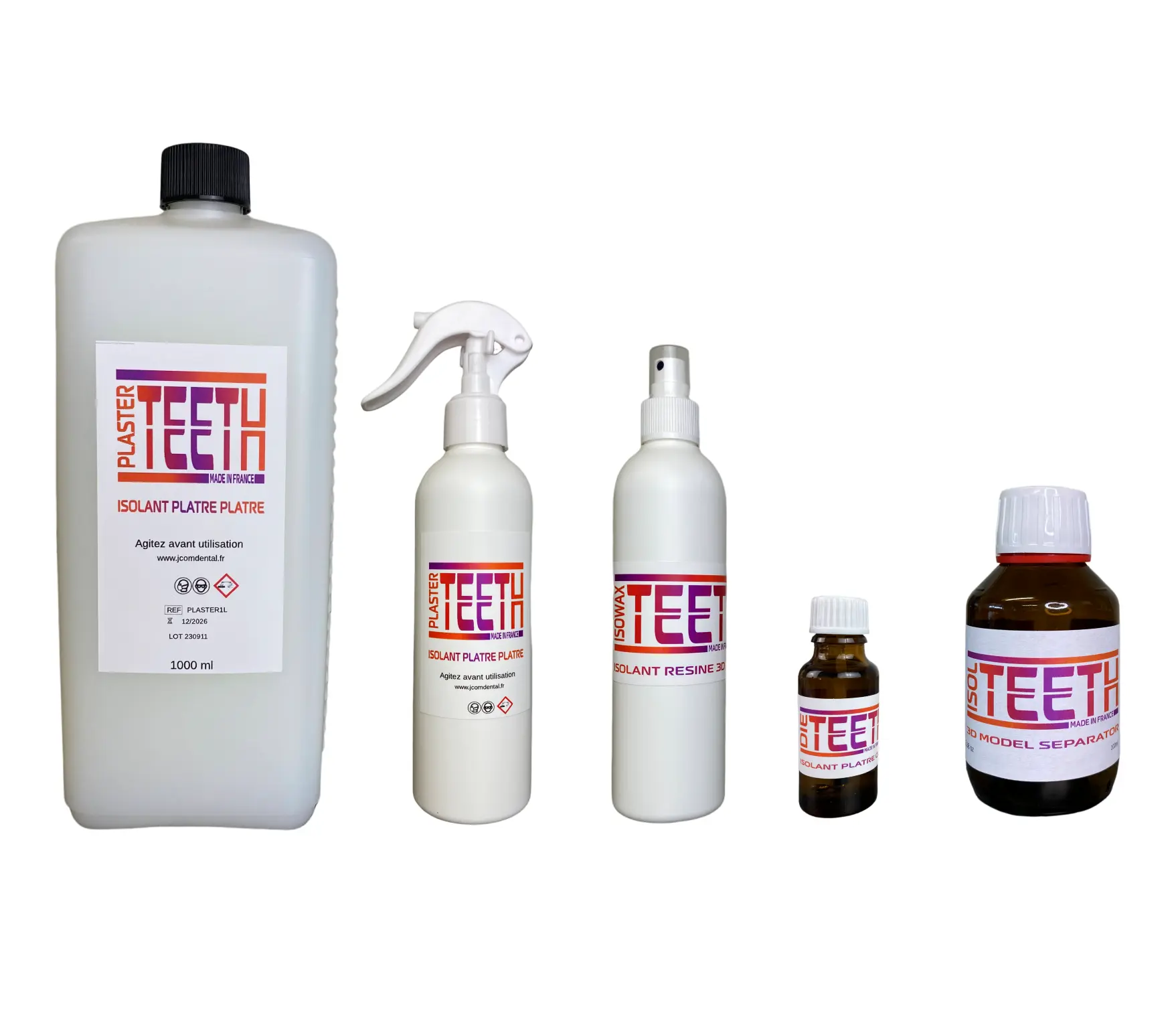 JCOM Dental separating agents for plaster resin and 3D printed dental models